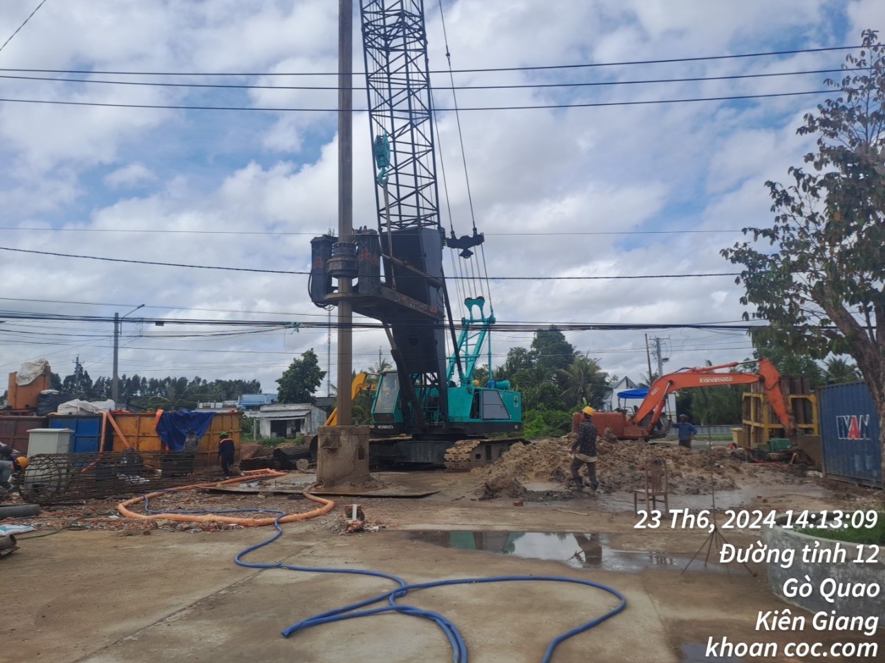 Thi công cọc khoan nhồi D1200