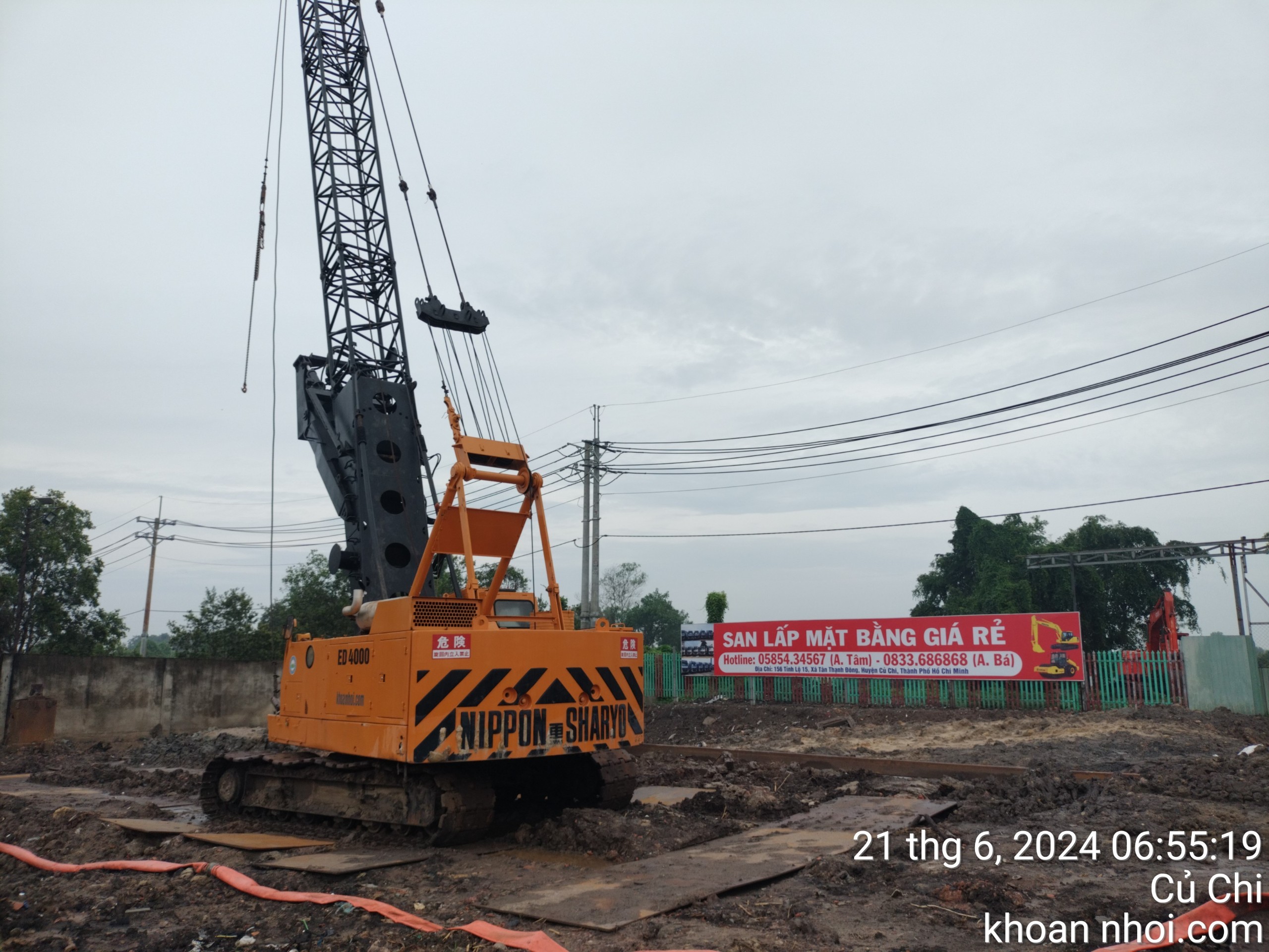 Thi công cọc nhồi d1200