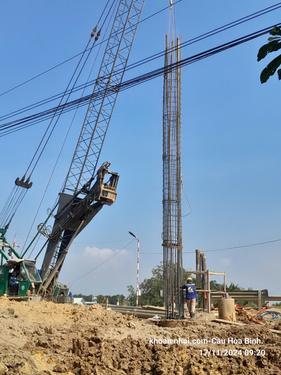 thi công cọc nhồi d1500 cầu hoà bình